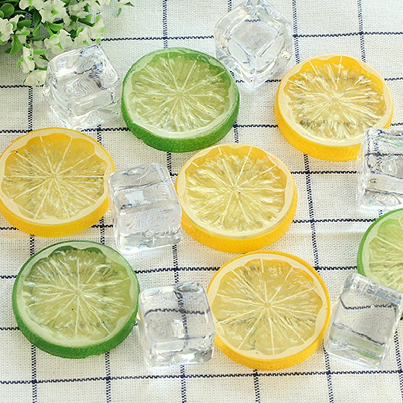 30Pcs Artificial Fake Lemon Slice Fruit Simulation Fake Lemon Slices Home Decor gallery
