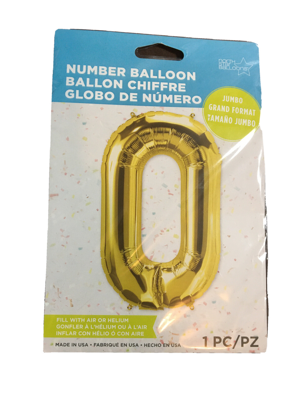 34" Number 0 Balloon Fill With Air Or Helium Jumbo One Piece 34 Inches gallery