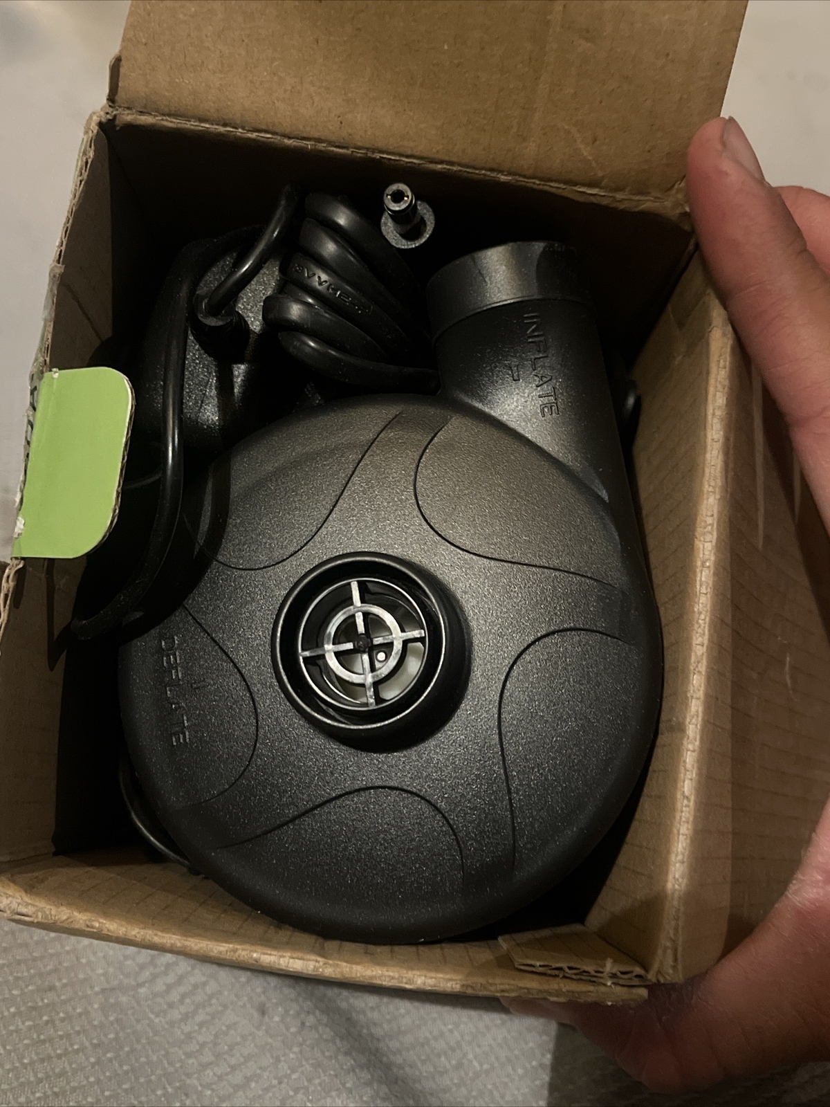 AGPtEK Electric Air Pump, Portable Quick-Fill Air Pump with 3 Nozzles Open Box gallery