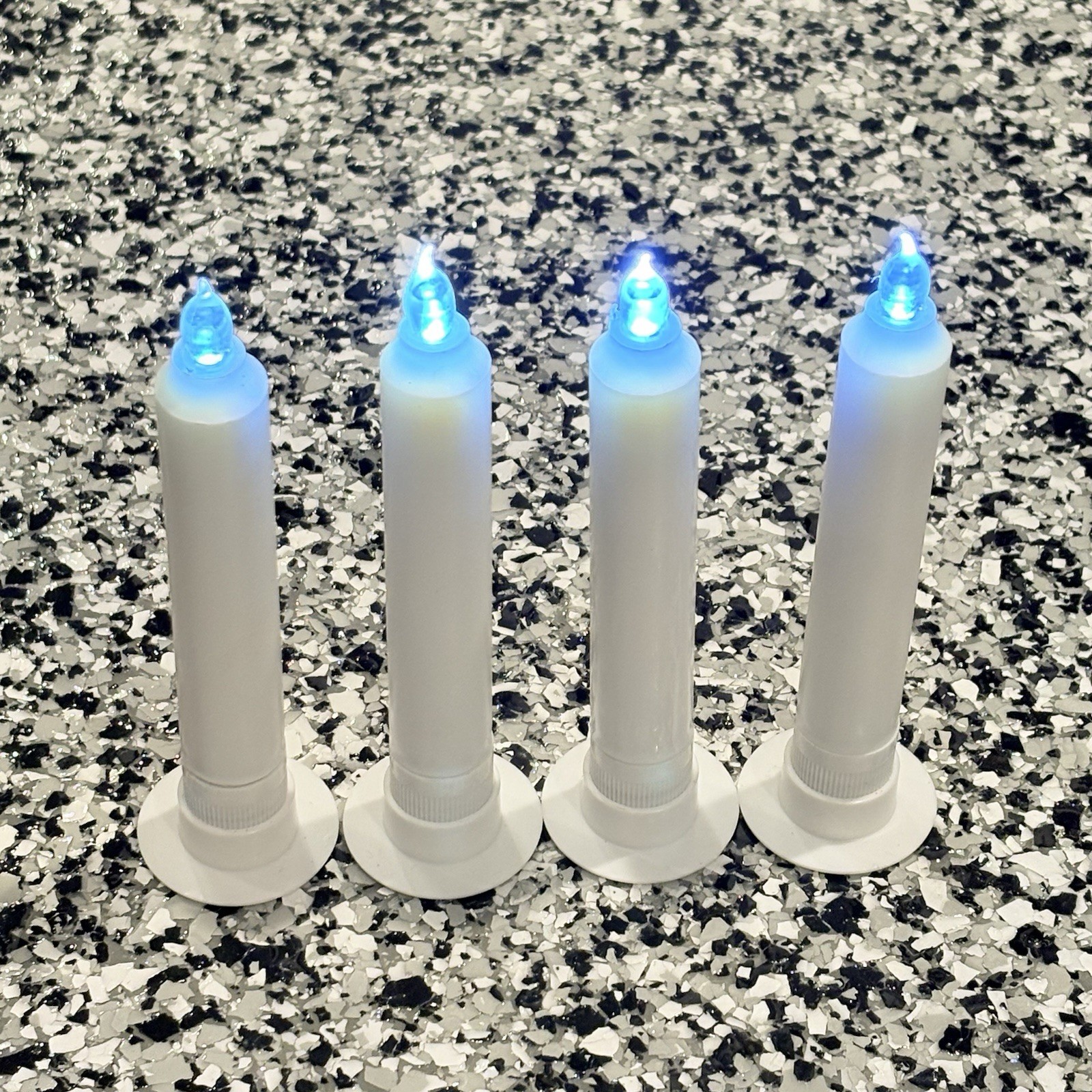 4 Emergency LED White Light Candle Flameless 5" Stick Candles 50hrs battery life gallery