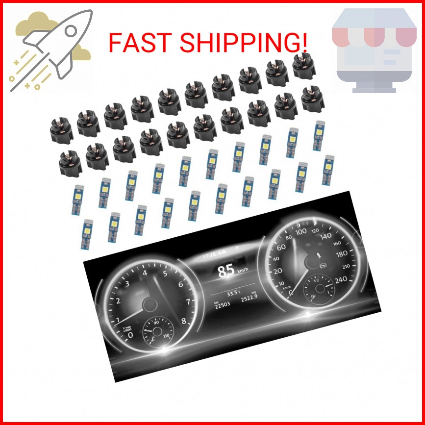 20PCS Car LED Dash Lights - Super Bright Instrument Cluster Light Bulbs with T5 gallery