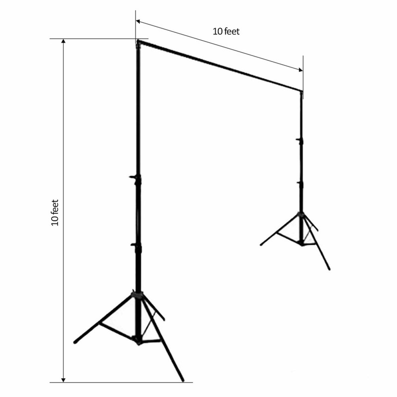 10ft x 10ft Black BACKDROP STAND KIT Photo Background Wedding Party Decorations gallery