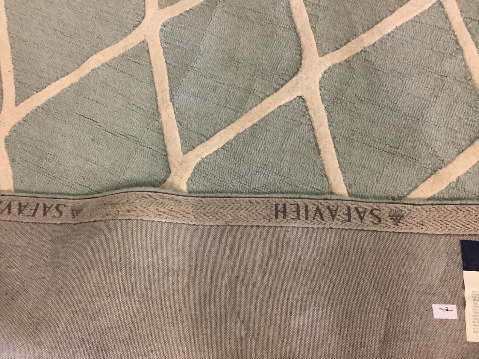 MINT / IVORY 5'-0" x 5'-0" Back Stain Rug, Reduced Price 1172674114 SFK906M-5SQ gallery