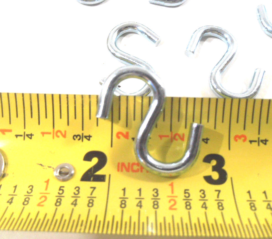 S HOOK 50 PC. 1" INCH S HOOK STEEL S-HOOKS gallery