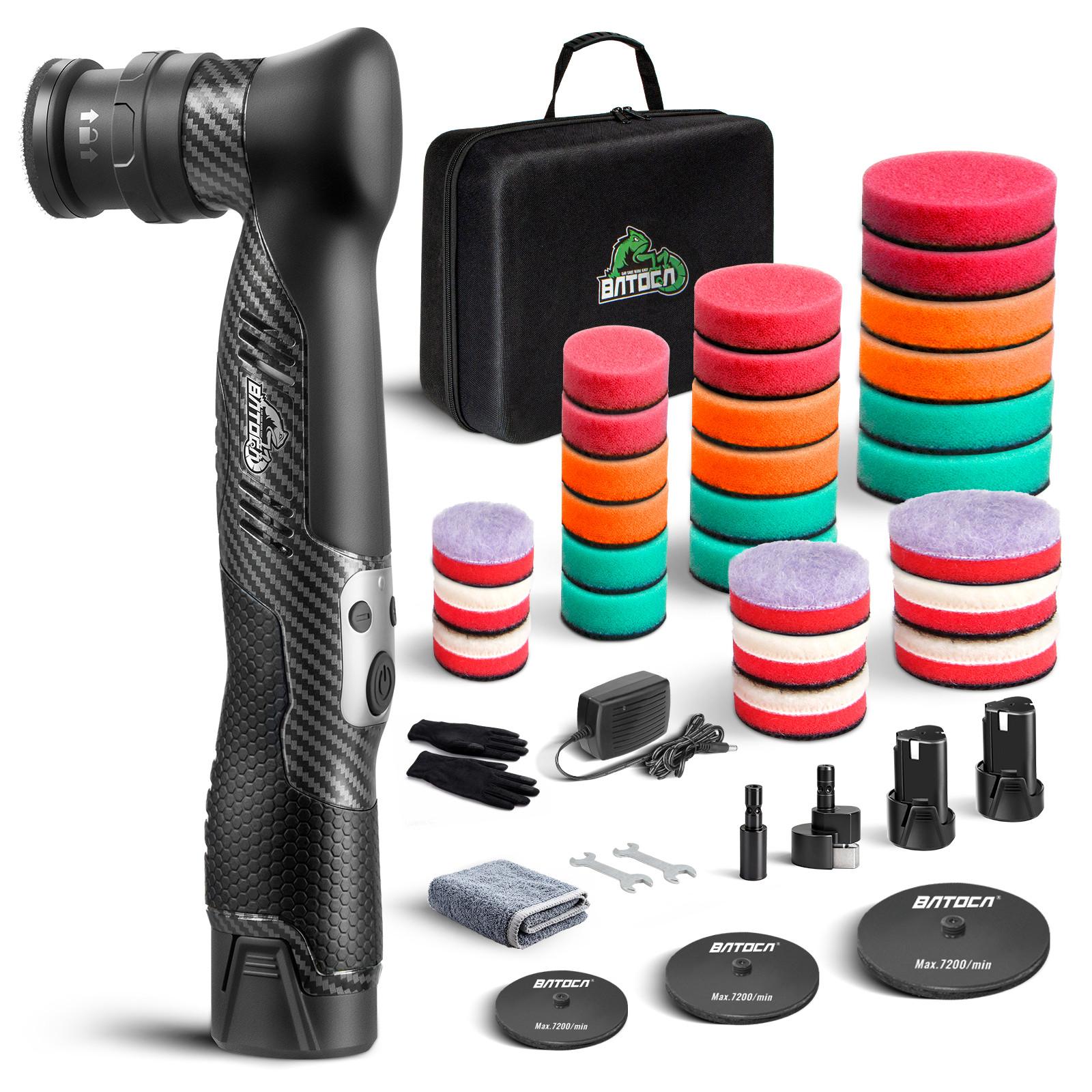 BATOCA S5 Mini Car Polisher Buffer Sander Cordless Polishing Machine DA & Rotary gallery
