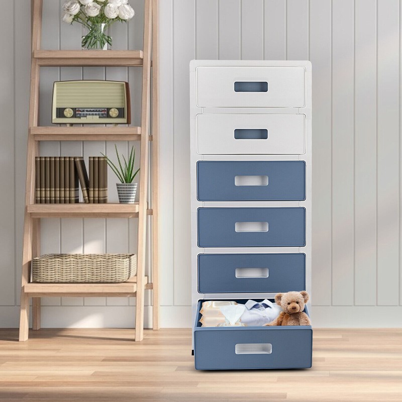White Drawer Cabinet Plastic with Rollers Rolling Container with Drawers Trolley gallery