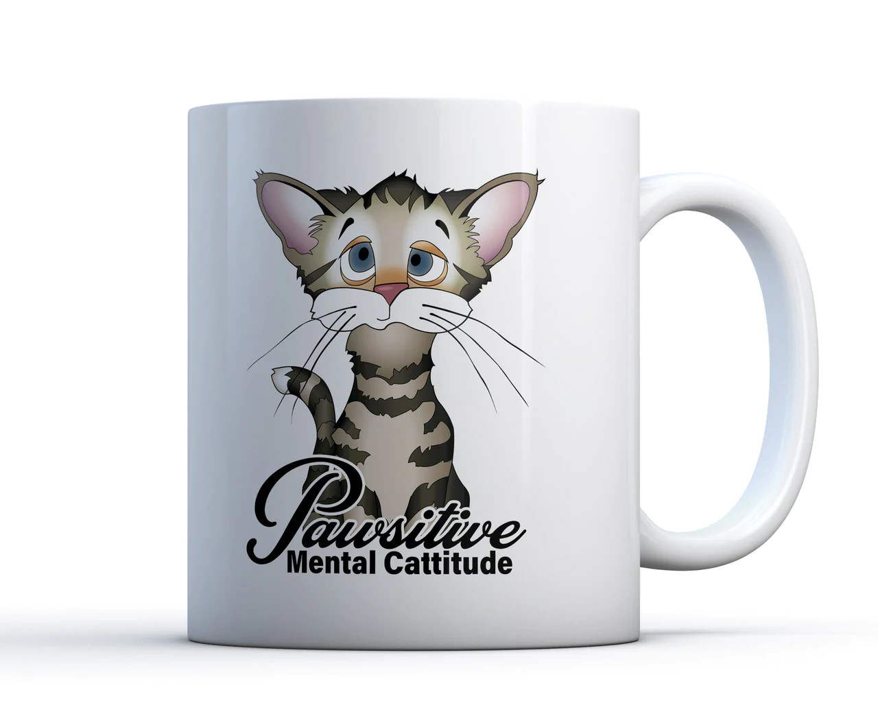 Pawsitive Mental Cattitude Custom Cat Coffee Mug (11 oz or 15 oz) gallery