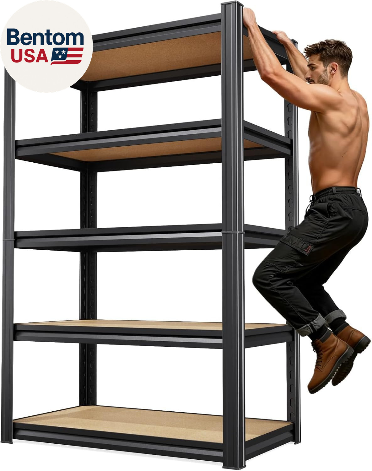 71.2''H Storage Shelves, 2500Lbs Garage Shelving,Adjustable Heavy Duty Shelving gallery