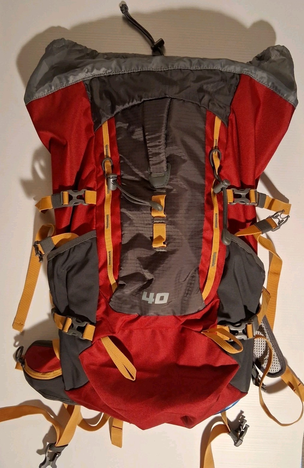 Magellan Outdoors 40LTechnical Frame HikingBackpack Red/Gray