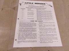 OPERATING, ASSEMBLY INSTRUCTIONS, AND PARTS LIST FOR LITTLE WONDER BLOWER ACCS.