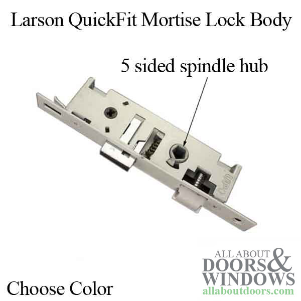 Larson QuickFit 5 Sided Spindle Mortise Lock Body NO Trim Choose Color gallery