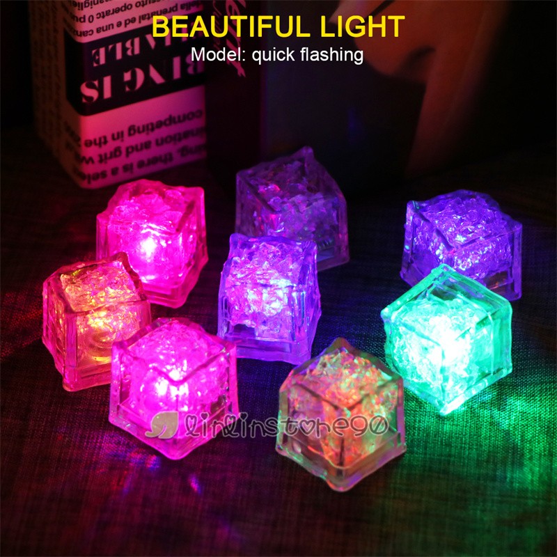 Light Up Ice Cubes for Drinks, 12~48Pack LED Ice Cubes Liquid Activated,Reusable gallery