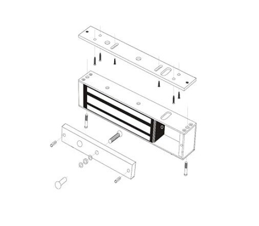 Electromagnetic Lock System Kit with Keypad magnetic door lock Kit 300kg/660lbs gallery