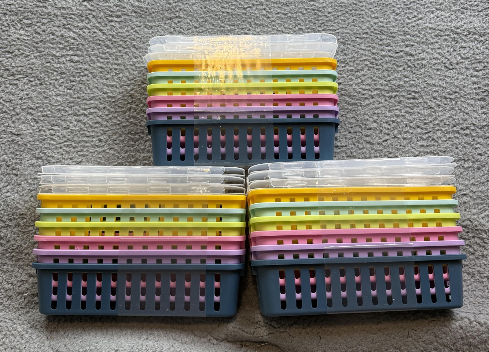 3x Up & Up Small Basket With Lid 6 Count Pastel Plastic Storage Bins Multicolor gallery
