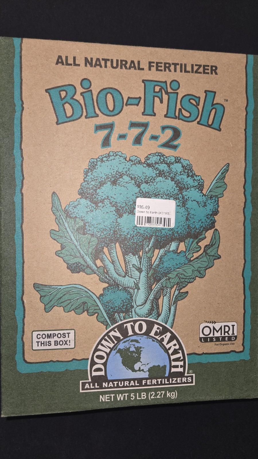 Down to Earth Bio-Fish Organic Fertilizer 7-7-2 OMRI Listed Powder 5 lb gallery