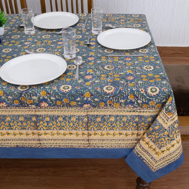 Hand Block Printed Tablecloth Wedding Table Cover Gift for Her, Halloween gallery