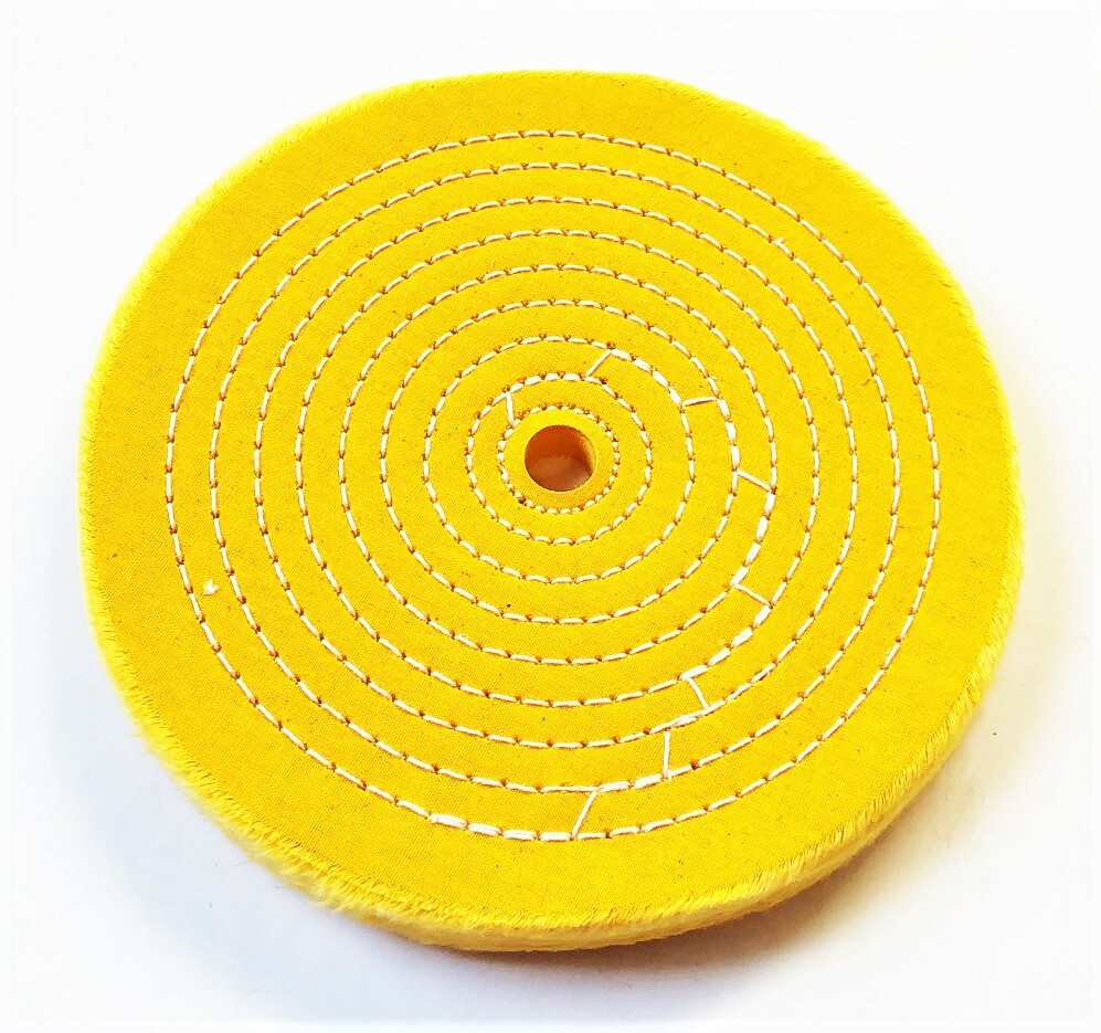 2 PTC 8" SEWN BUFFING WHEEL PAD STIFF FIRM 5/8" ARBOR BENCH GRINDER POLISH #4158 gallery