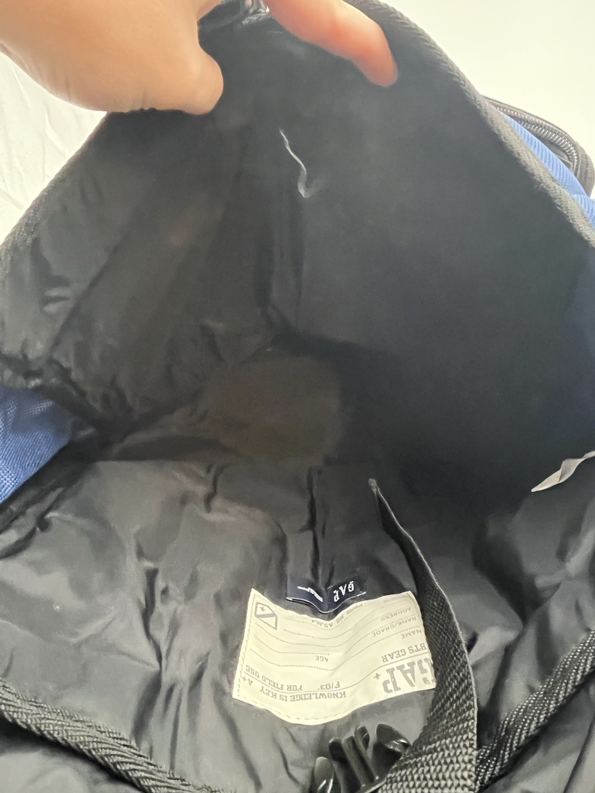 Gap Y2k Blue/Black Utilty Bag With Multiple Compartments 5