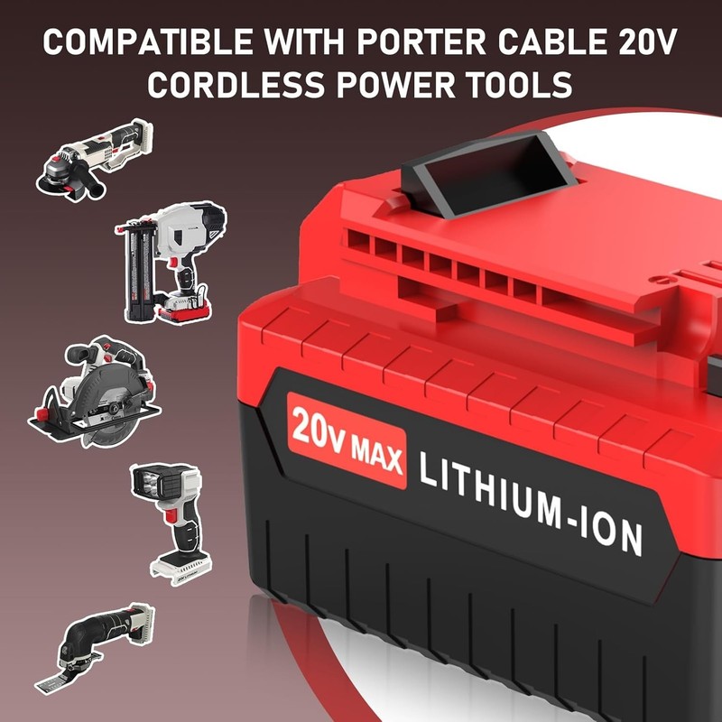 2PACK for PORTER CABLE 20V 20 Volt Lithium Battery /Charger Max PCC680L PCC685L gallery