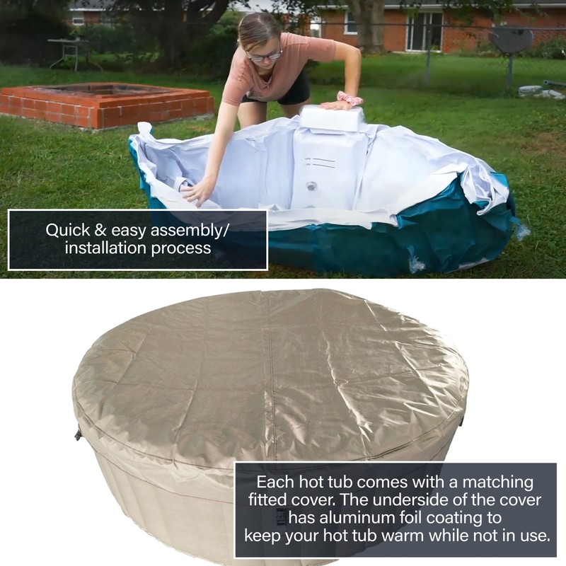 ALEKO Inflatable Improved Version 6 Prs Hot Tub 265 Gallon Up to 130 Bubble Jets gallery