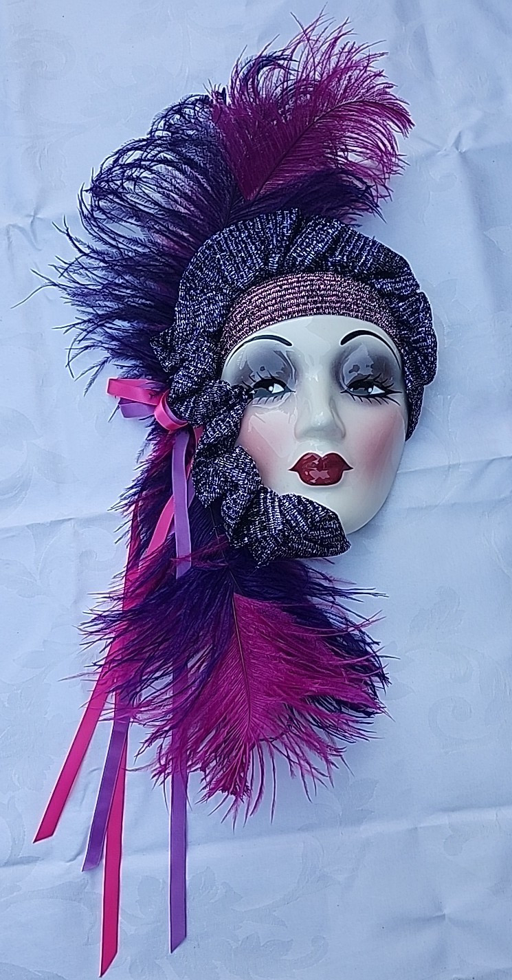 Vintage Unique Creations Lady Face Mask Wall Hanging Decor [10] gallery