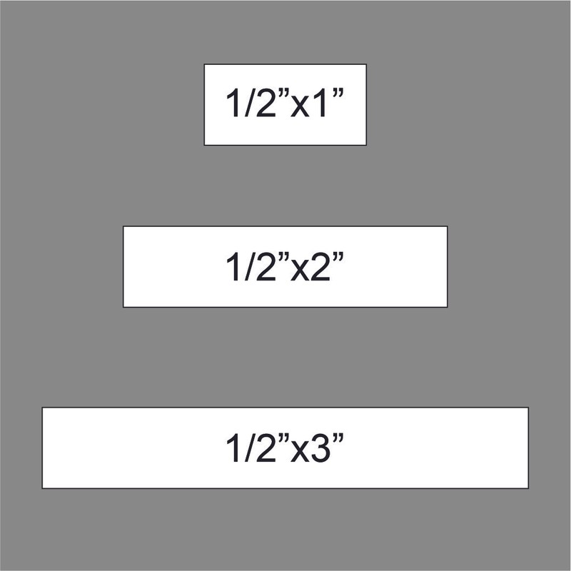 Custom Engraved small mini 1/2-inch X 1, 2 or 3 inch Plate with Adhesive Backing gallery