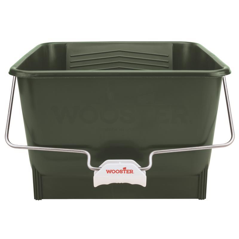 Wooster 8616 4 gal. Green Polypropylene Bucket 13-1/2 L x 15 W x 9 D in. gallery