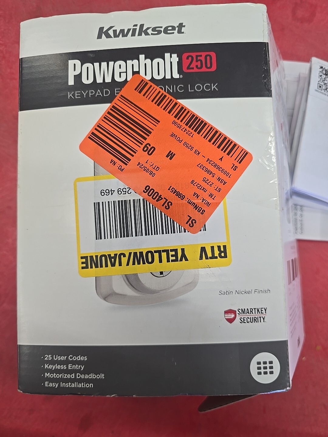 Kwikset Powerbolt 250 Keypad Electonic Lock Silver gallery