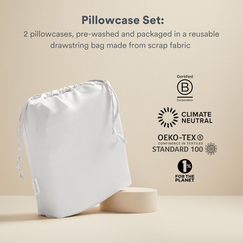 Cooling Pillowcase Set - 100% Lyocell - Silky Soft - Gray - 2 Pack gallery