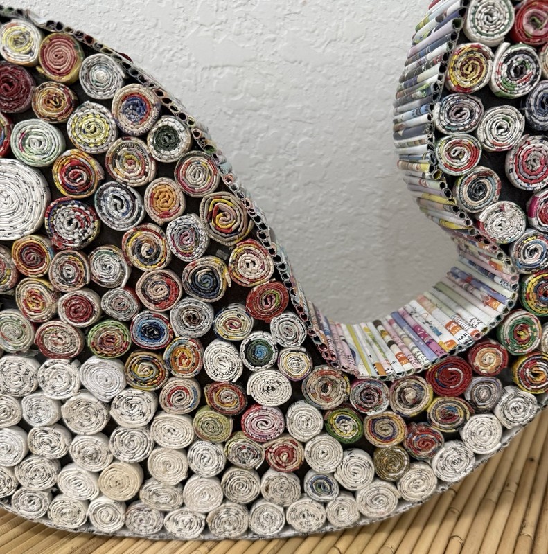 Folk Art Handmaid Decorative Whale Sculpture Quilling Home Decor Recycled Paper gallery