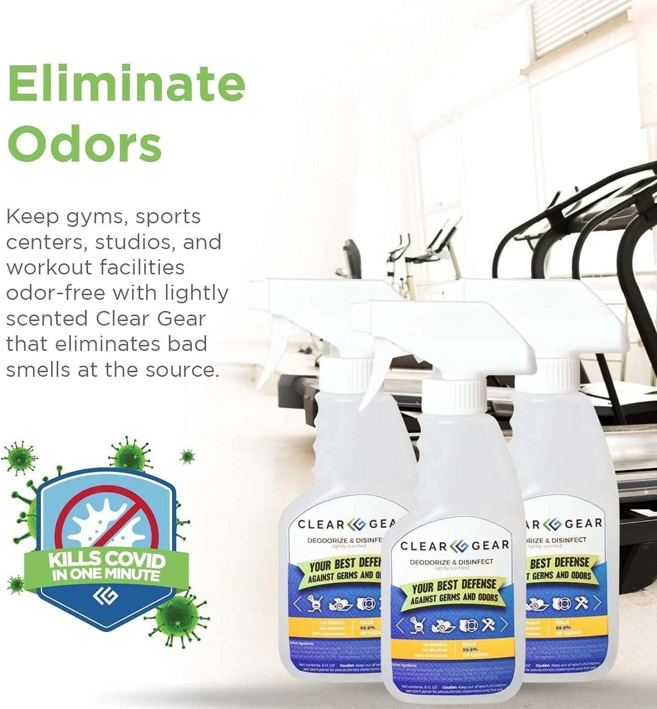 Clear Gear - 32oz Disinfectant Cleaner, and Deodorizer For Sports Equipment gallery