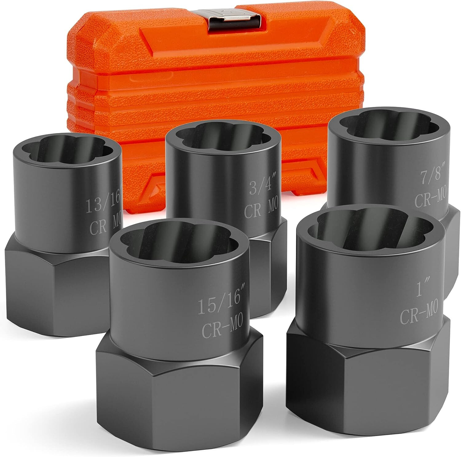 Impact Bolt Extractor Set Nut Remover Set Stripped Extraction Socket Tools 5PCS gallery