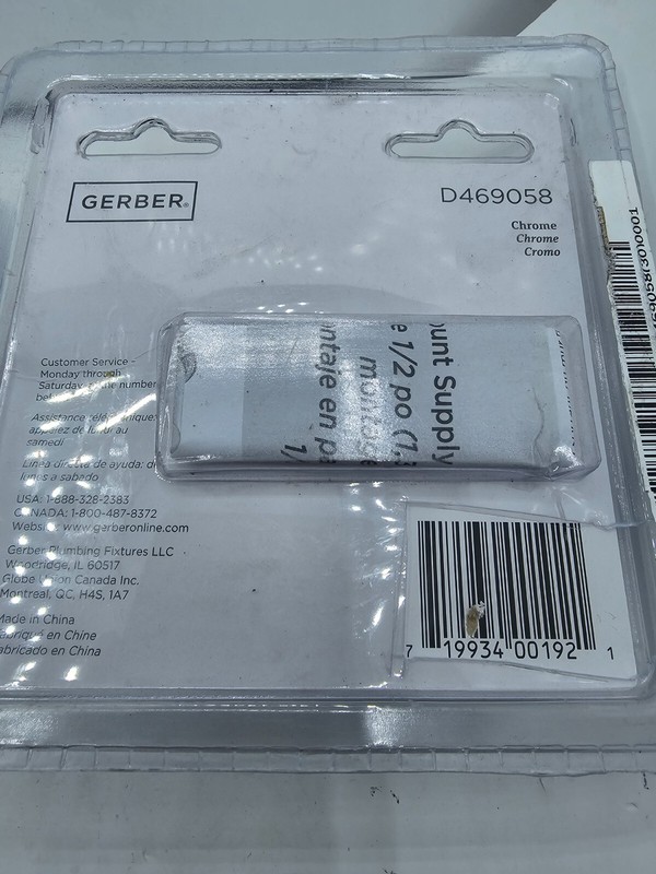 Gerber 1/2" Wall Mount Supply Elbow Chrome D469058 gallery