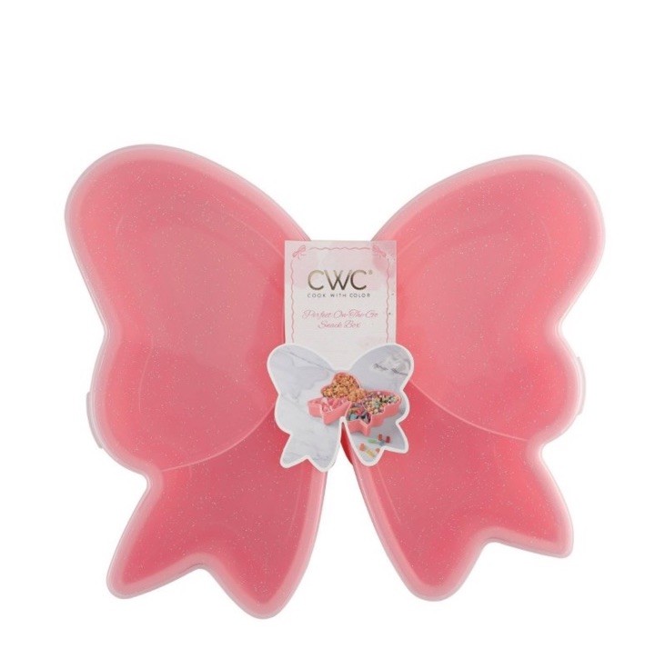 Cook With Color Large Sparkle Bow Snack Box Food Storage Container Valentine gallery