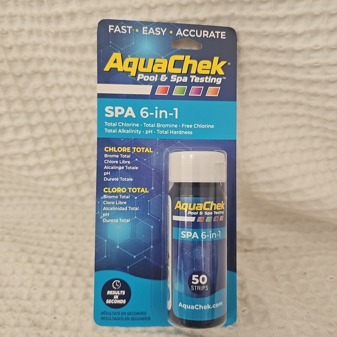 AquaChek Spa 6-in-1 Pool Spa Test Strips 50 Ct Water Chemical Kit Tester 05/26 gallery
