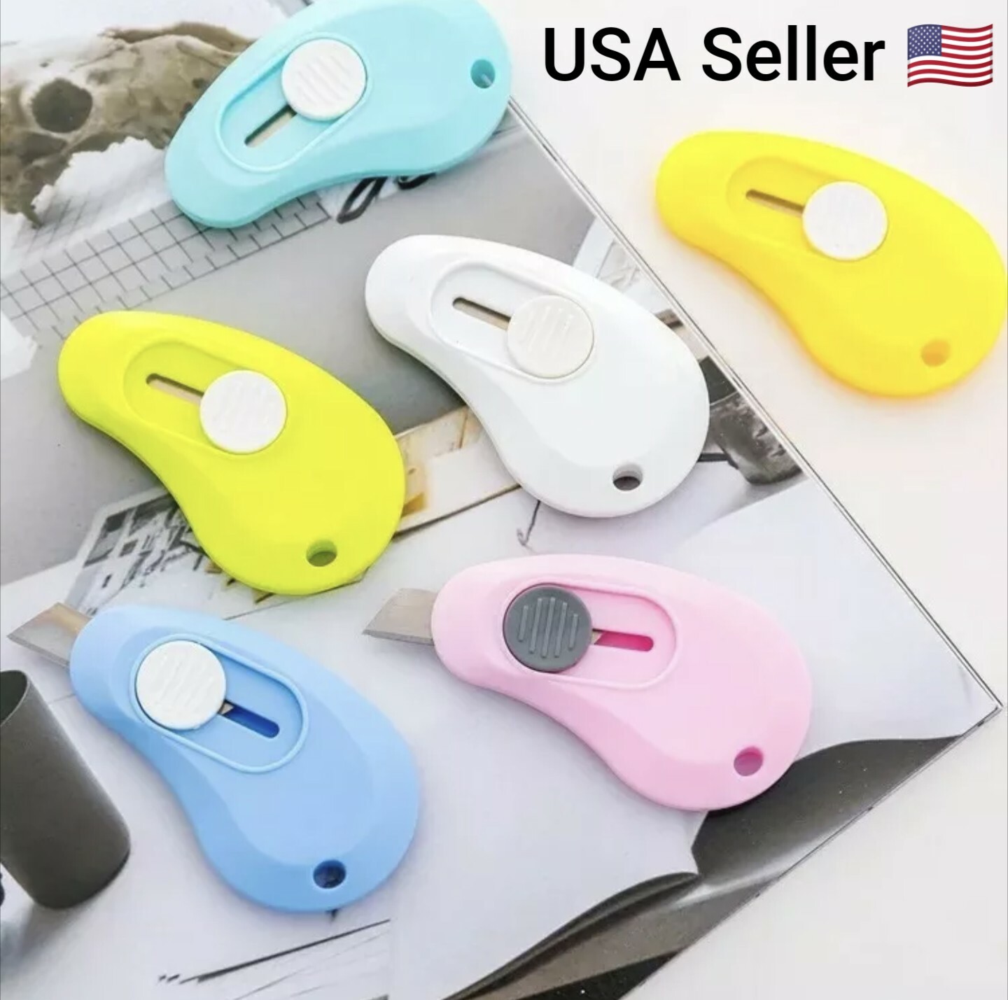 Multi Color Cute Mini Portable Utility Knife Paper Cutter Cutting Paper Razor gallery
