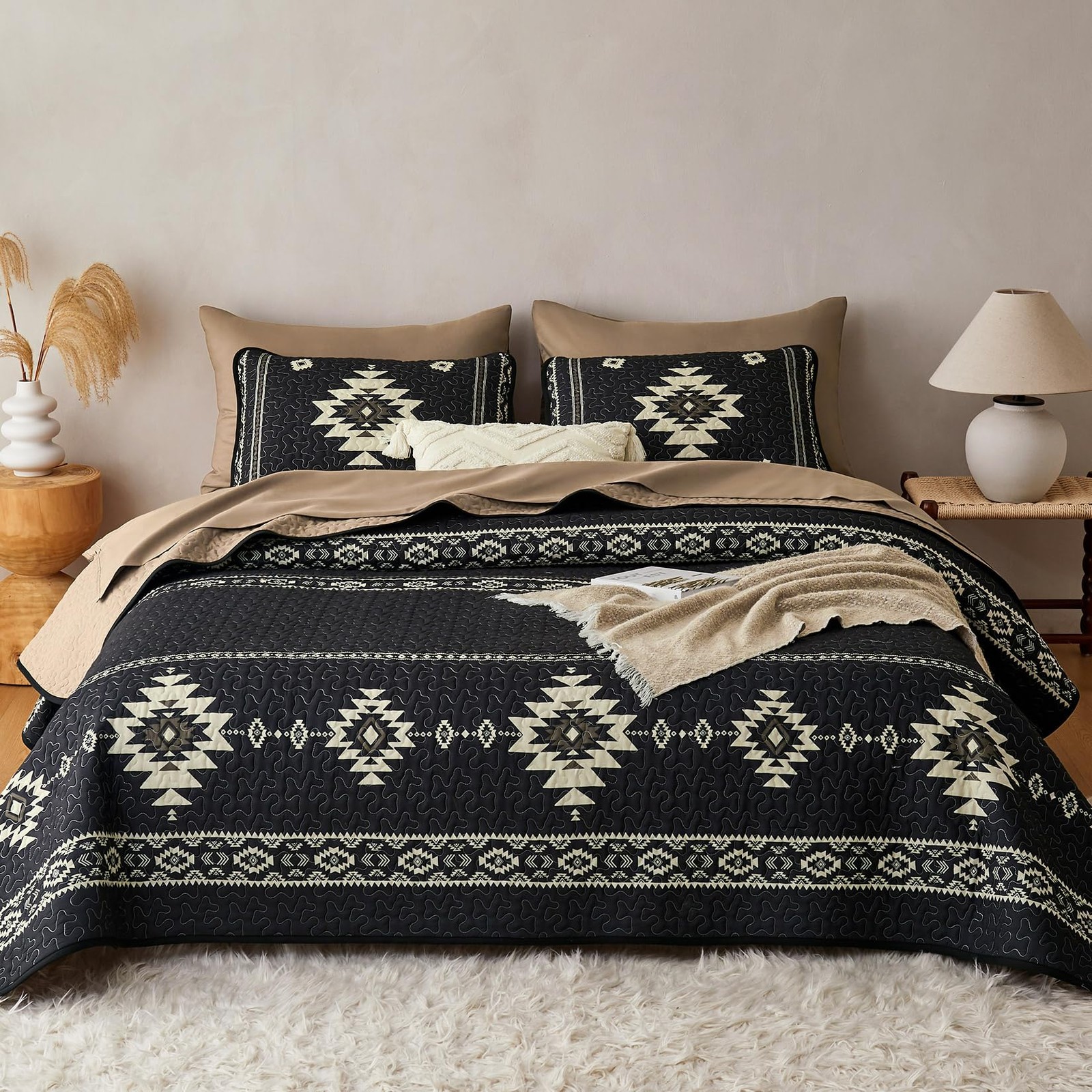 - Western Quilt Set, Southwestern Aztec Country Tribal Native American Rustic... gallery