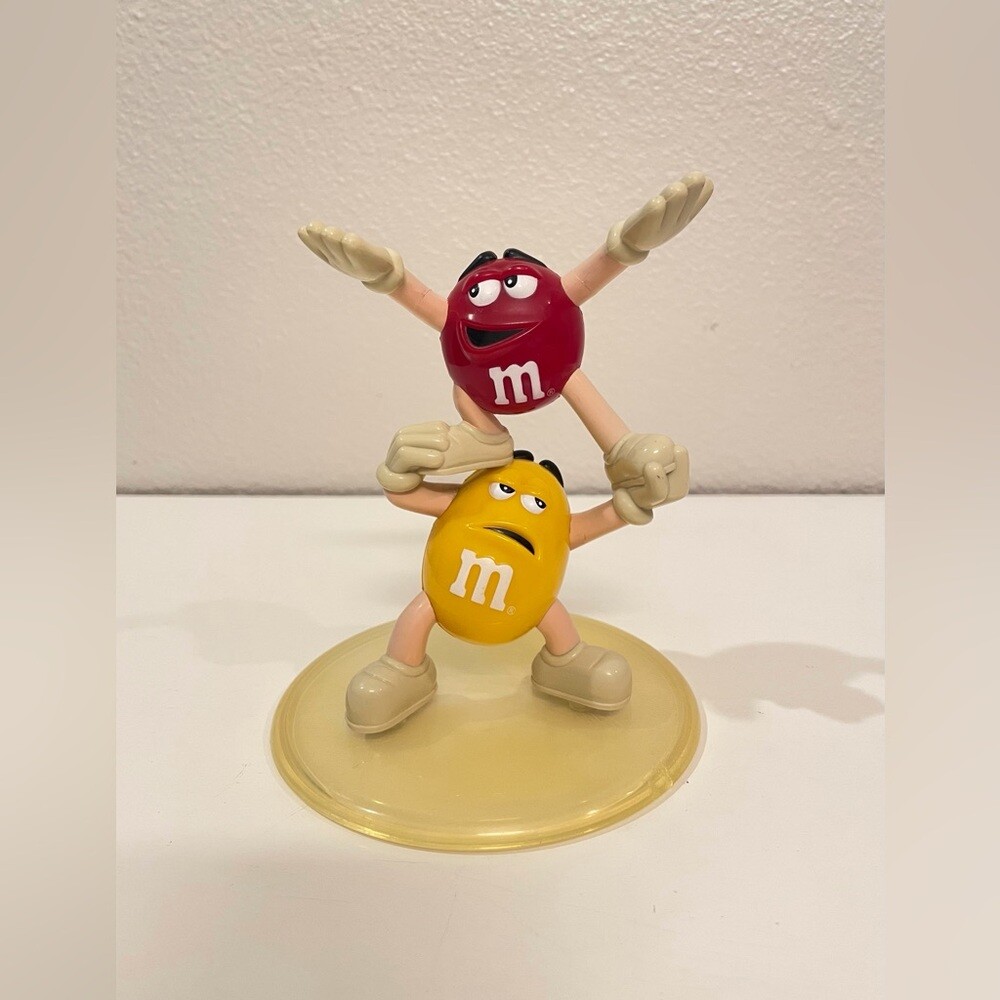 M&M's Vintage Red and Yellow Character Candy Dish NO DISH INCLUDED 6" gallery