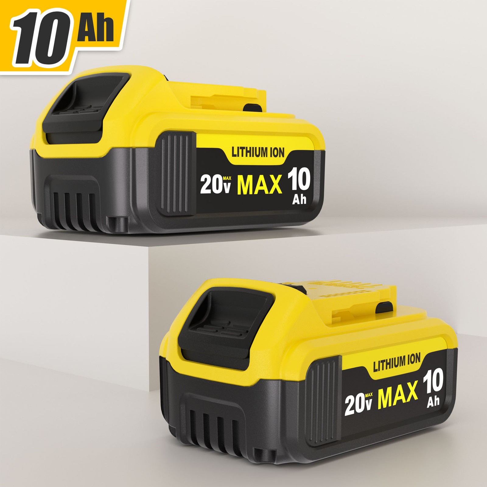 2 Pack 100Ah For DeWalt 20V 20 Volt Max XR Lithium Ion Battery DCB206 DCB204 gallery