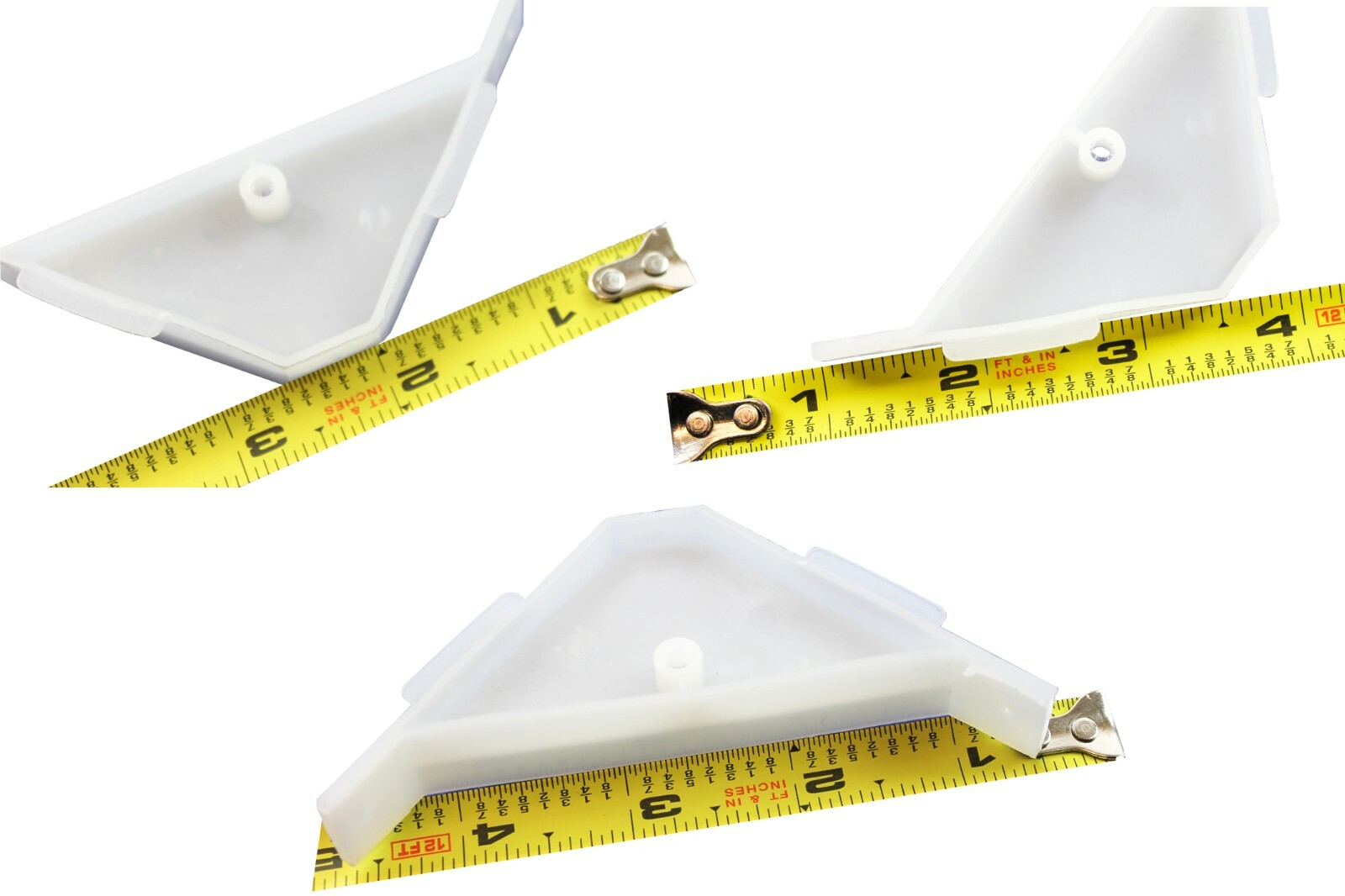 90 Degree Cabinet Triangle Bracket, Plastic, White Corner Support Braces gallery
