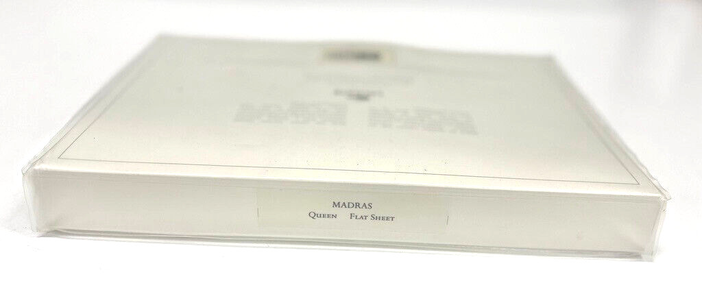 Lacoste Crocodile Madras 100% Cotton Queen Flat Sheet 94x102 Inches gallery