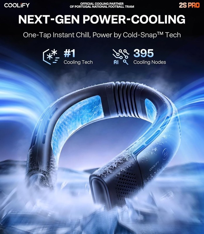 Coolify 2S Pro Neck Air Conditioner Portable Wearable Black gallery