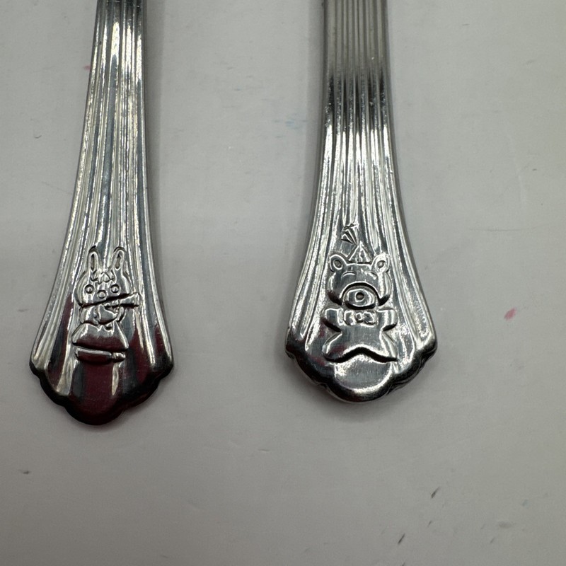 3 Pc Estia Child`s Stainless Flatware set, Animation, Knife Spoon Fork Set gallery