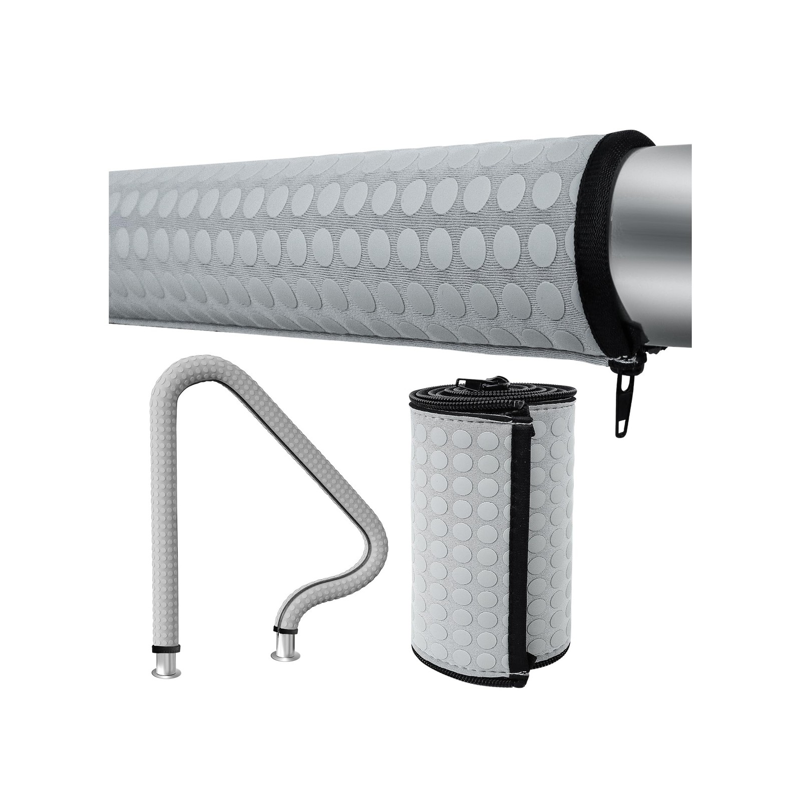 NonSlip Swimming Pool Handrail Covers with Zippers, 10 Ft Railing Grip Sleeve gallery