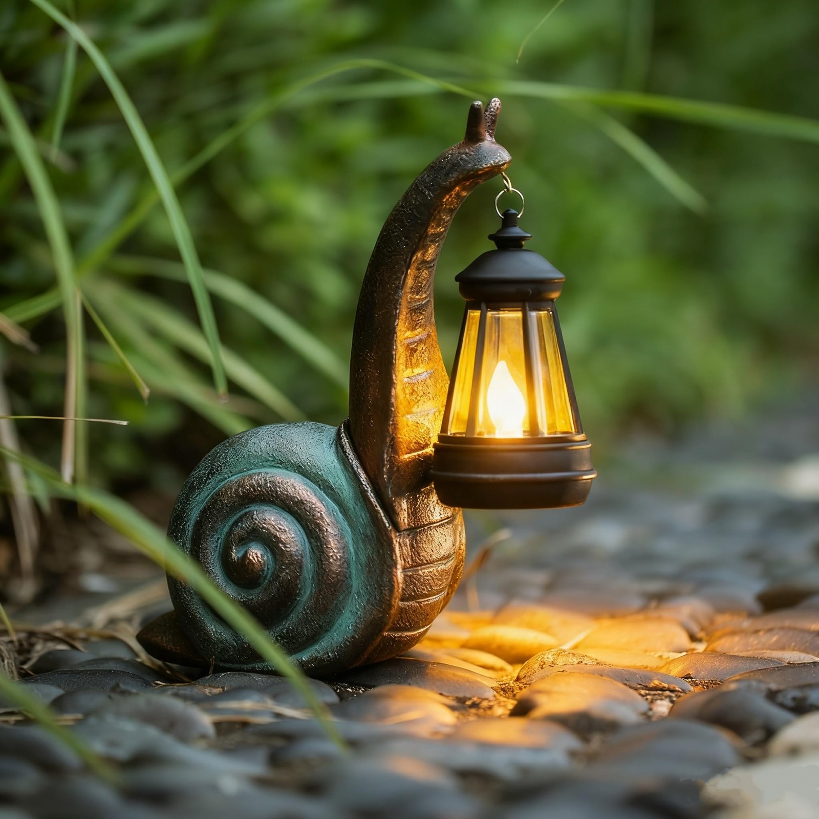 Solar Garden Snail Statue,Lawn Decor Statue for Patio, Balcony, Yard Ornament... gallery