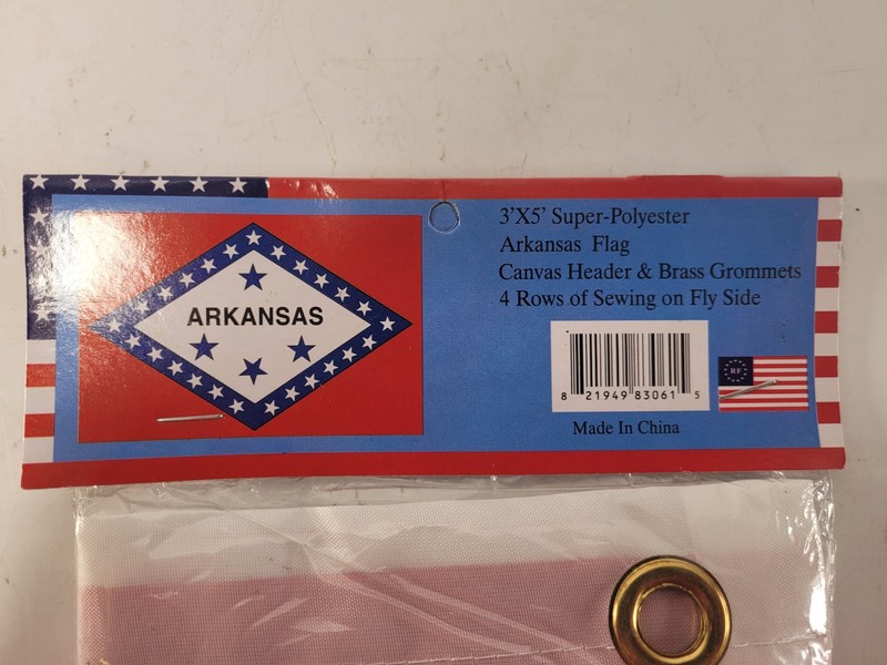 Arkansas Flag 3x5 FT Printed Pride Super Polyester Canvas Header Brass Grommets gallery
