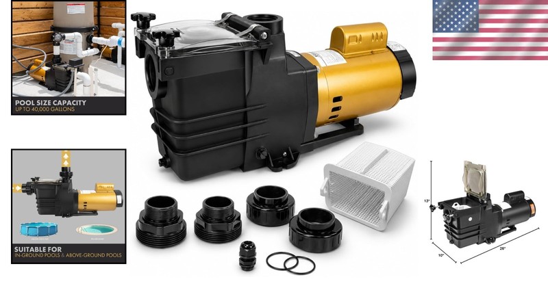 Quiet 1HP Variable Speed Pool Pump - Stainless Steel & ABS For Long-Lasting Use gallery