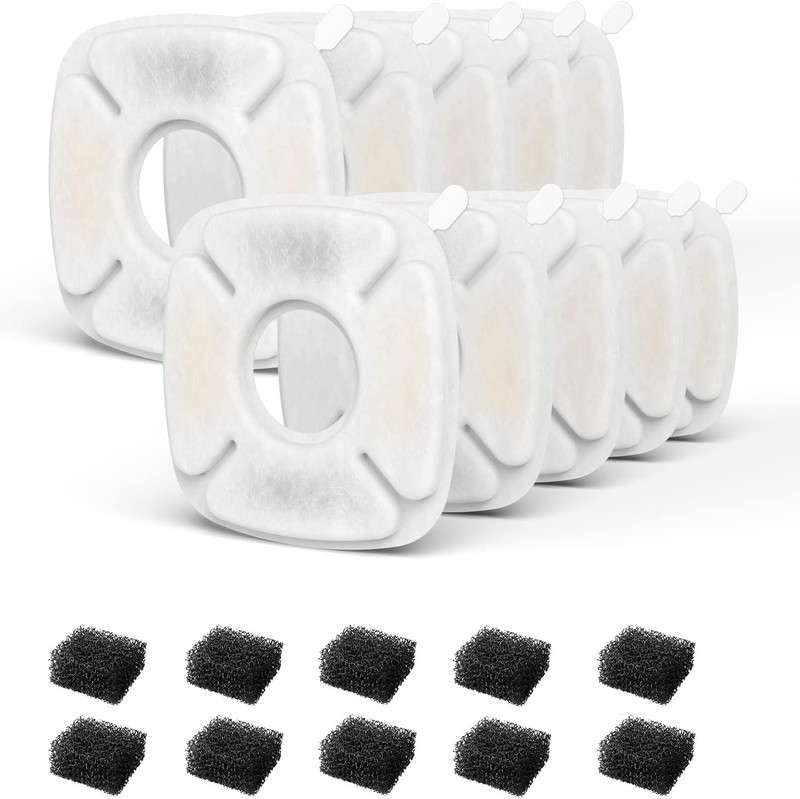 10-Pack Filters with Sponges, Compatible with Veken 95Oz/2.8L Pet Fountain Repla gallery