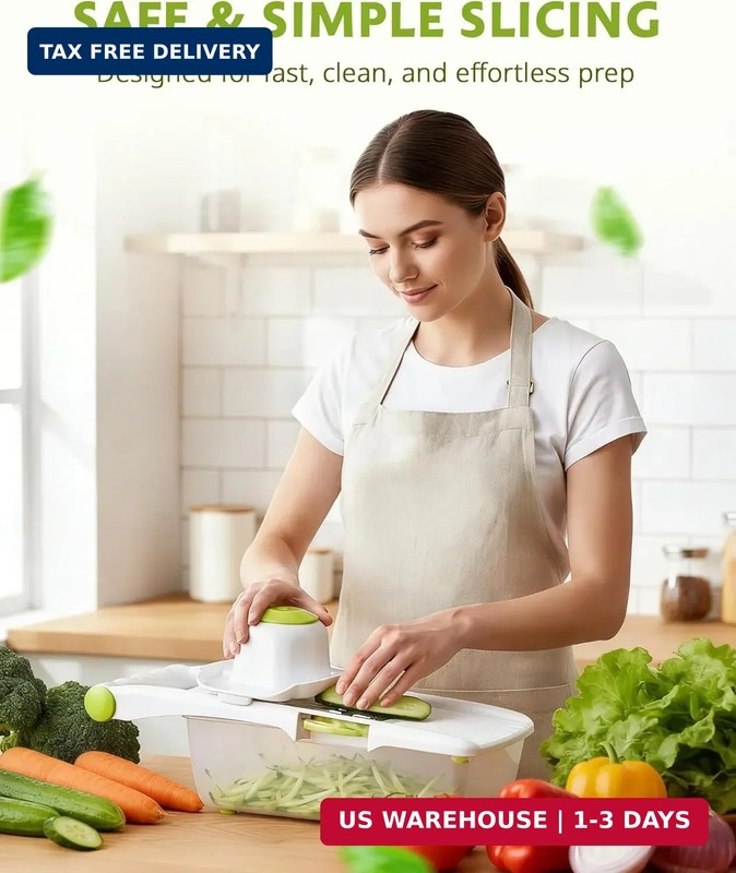 Mandoline Slicer for Kitchen, Adjustable Mandoline Food Slicer, Vegetable Slicer gallery