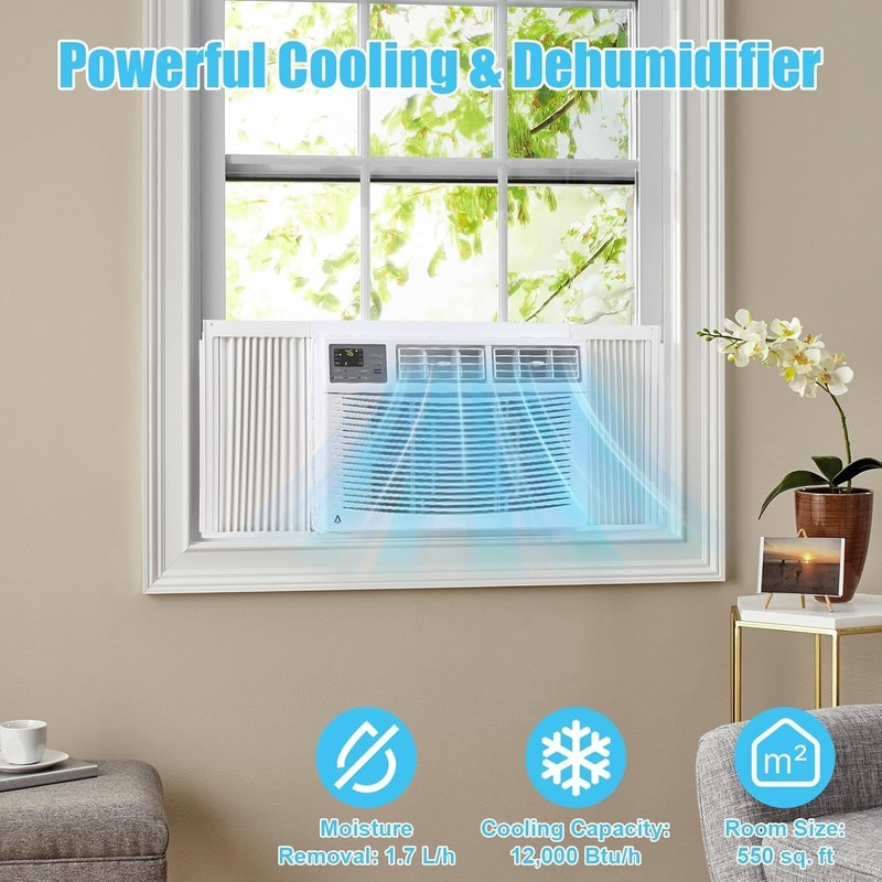Remote & Mounting Kit 12000 BTU Window Air Conditioner for Rooms up to 550 Sq Ft gallery